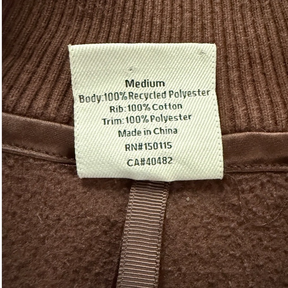 VARLEY Dark Brown Roselle Borg Fleece Half Zip Pullover M Clean Girl Sporty - Picture 10 of 11